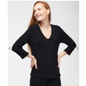 Chicos 4 Travelers classic Black V-Neck 3/4 Sleeve top shirt womens plus Size 2x